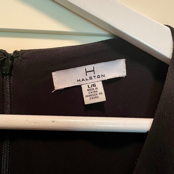 Halston Black Short Sleeved Shift Dress Size L - Picture 3 of 5